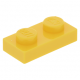 LEGO lapos elem 1x2, sárga (3023)